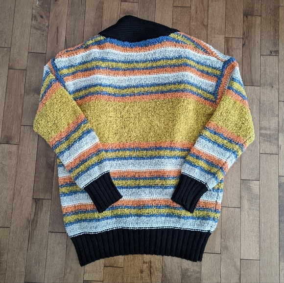 Boho Striped Cardigan Button-up Sweater - Picture 4 of 10